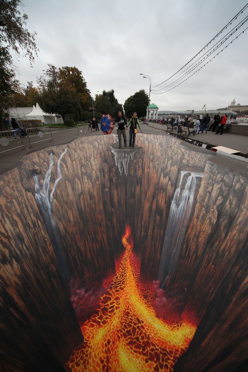 3d chalk awesome fire